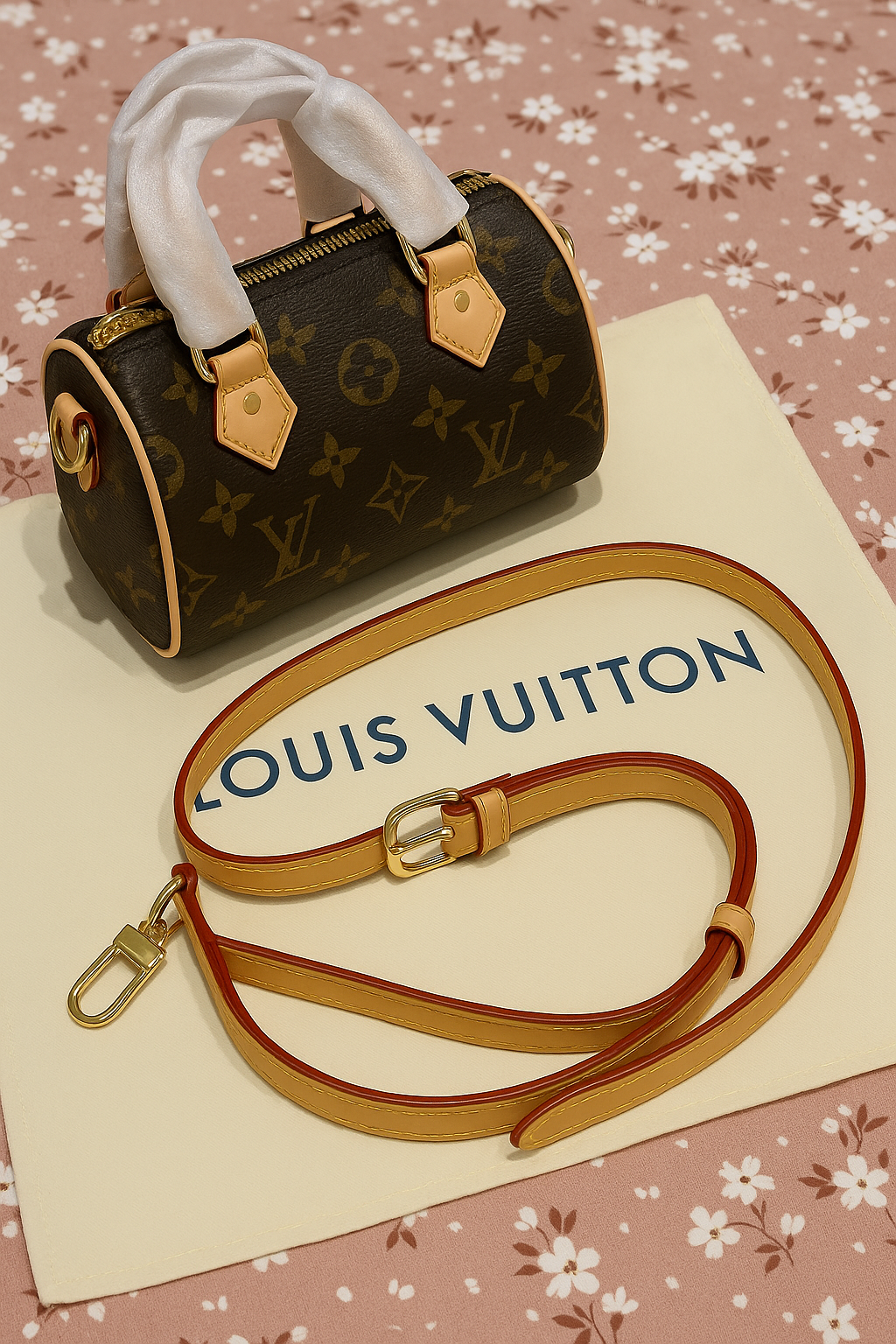 Mini Luxe Barrel Bag- Monogram Edition